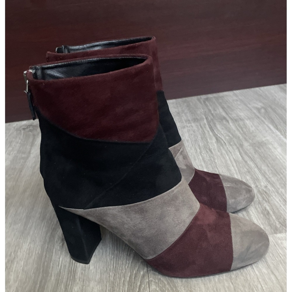 Grigiarancio Suede Heeled‎ Ankle Boot Size 7 Booties EU 38